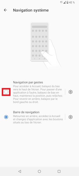 Modifier les boutons de navigation
