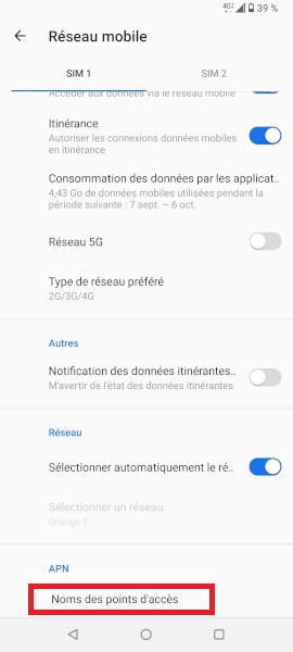 Configurer l’envoi et la réception de MMS