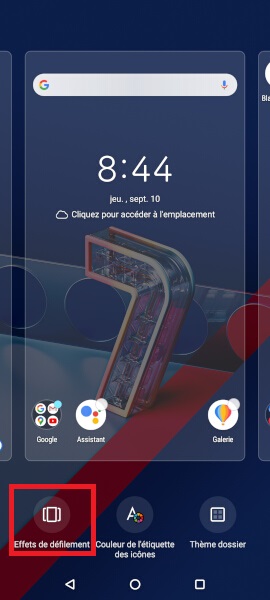 Personnaliser l’écran accueil.