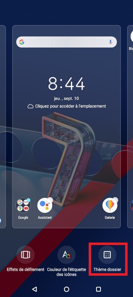 Personnaliser l’écran accueil.