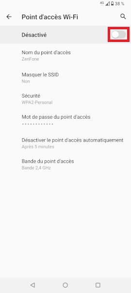 Partage de la connexion internet