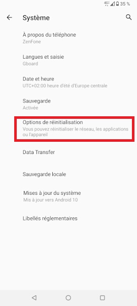 Comment réinitialiser son Asus Zenfone 7 aux valeurs d’usine ?