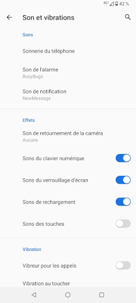 Personnaliser les sons et vibrations