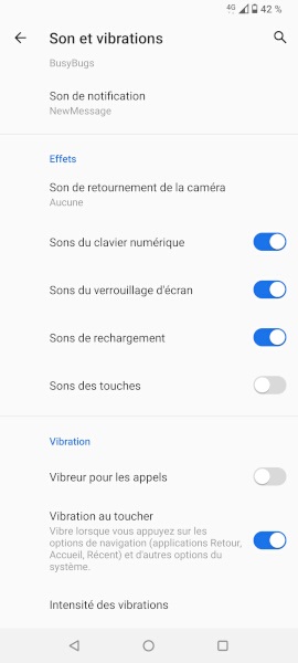 Personnaliser les sons et vibrations