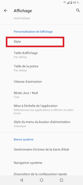 Modifier la police d’écriture et d’affichage et style.