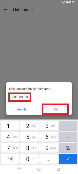 Bloquer un numéro d’un ou plusieurs correspondants