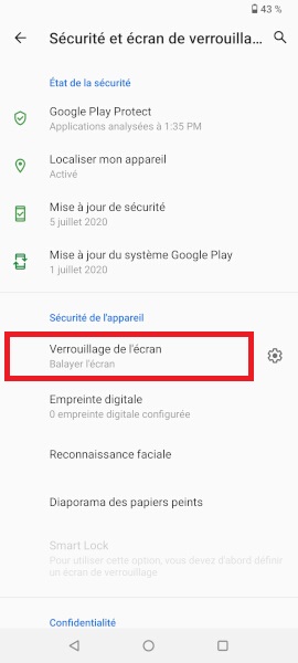 Mettre en place un verrouillage de sécurité