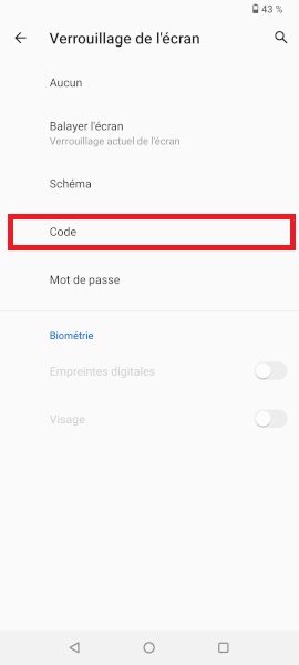 Mettre en place un verrouillage de sécurité