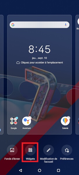 Ajouter des widgets à l’écran d’accueil 