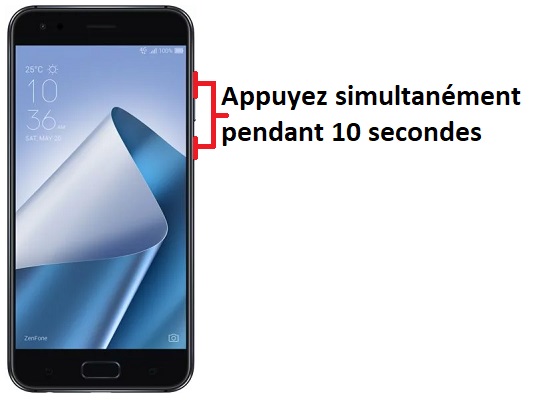 Forcer l'arrêt si le Asus Zenfone 4 est bloqué