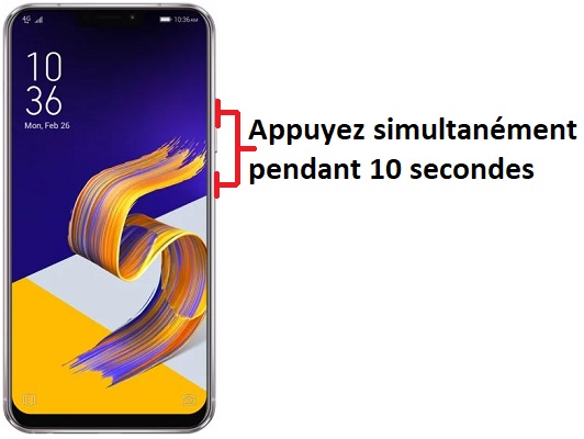 Forcer l'arrêt si le Asus Zenfone 5 est bloqué