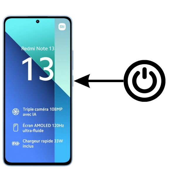 Comment éteindre le Redmi Note 13 ?