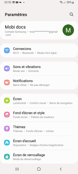 Créer un compte Samsung depuis le téléphone