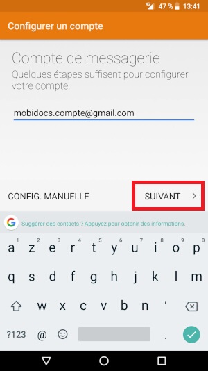Configuration d’un compte e-mail Crosscall