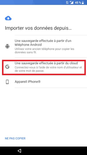 Restaurer les données de son Crosscall