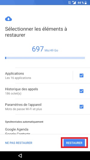 Restaurer les données de son Crosscall