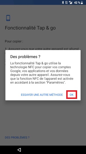 Transférer ses données depuis un android