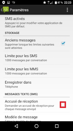 Comment activer les accusés de réception ?