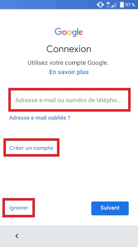 Compte Google :