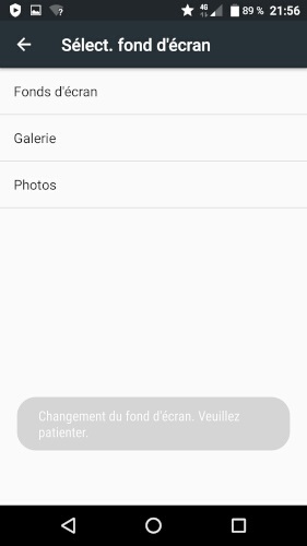 Personnalisation du fond d’écran