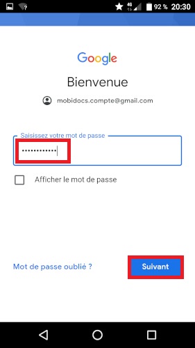 J’ai déjà une adresse @gmail.com