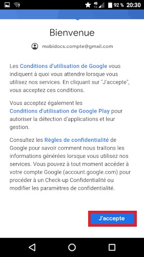 J’ai déjà une adresse @gmail.com