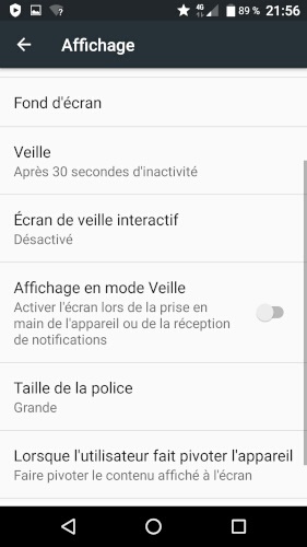 Modifier la police d’écriture et d’affichage