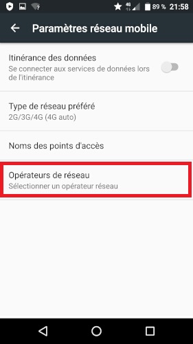 Effectuer une recherche manuelle des réseaux