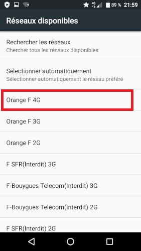 Effectuer une recherche manuelle des réseaux