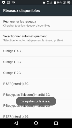Effectuer une recherche manuelle des réseaux