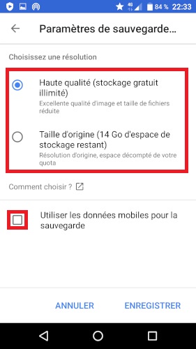 Sauvegarder vos photos et vidéos sur Google Photo.
