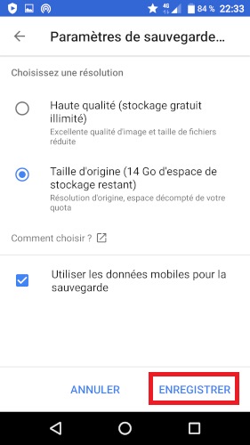 Sauvegarder vos photos et vidéos sur Google Photo.