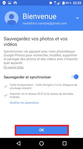 Sauvegarder vos photos et vidéos sur Google Photo.