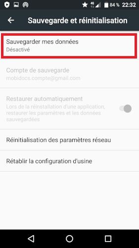 Comment effectuer une sauvegarde du contenu du Crosscall ?