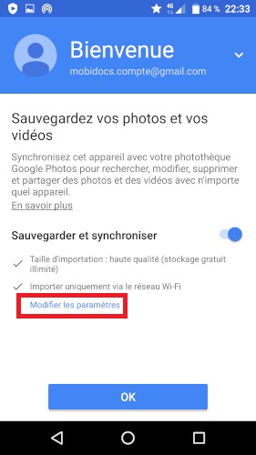 Sauvegarder vos photos et vidéos sur Google Photo.