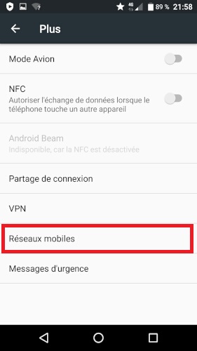Effectuer une recherche manuelle des réseaux