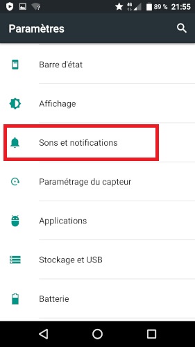 Personnalisation de la sonnerie