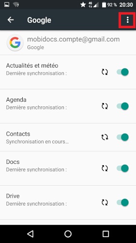 Supprimer un compte Google sur votre Crosscall Trekker X3.