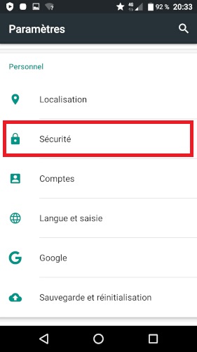 Mettre en place un verrouillage de sécurité