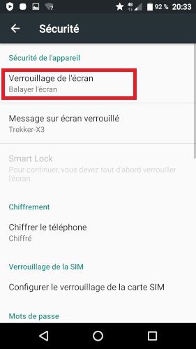 Mettre en place un verrouillage de sécurité
