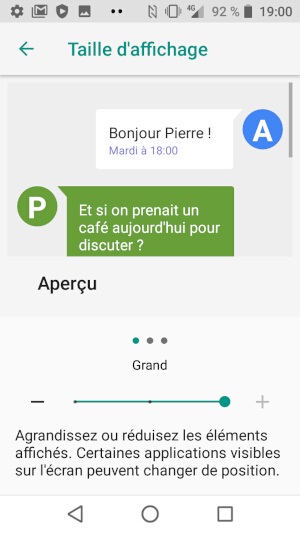Modifier la police d’écriture et d’affichage