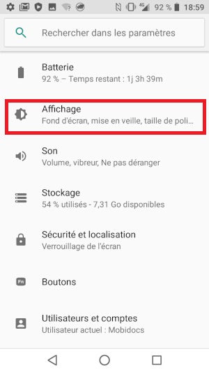 Modifier la police d’écriture et d’affichage