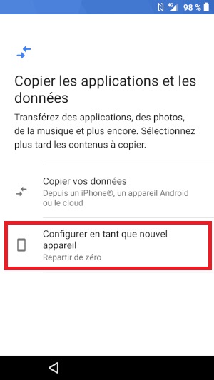 Copier vos données :
