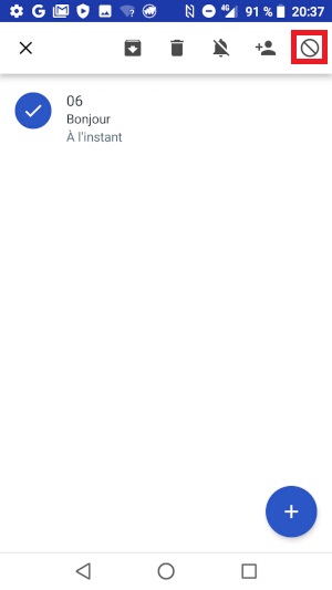 Bloquer les messages d’un correspondant