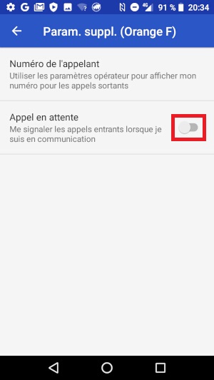 Activer ou désactiver le double-appel