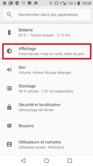 Personnalisation du fond d’écran