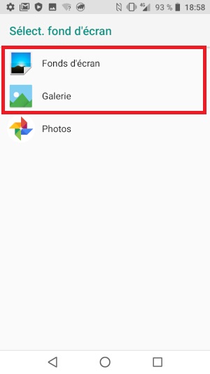 Personnalisation du fond d’écran