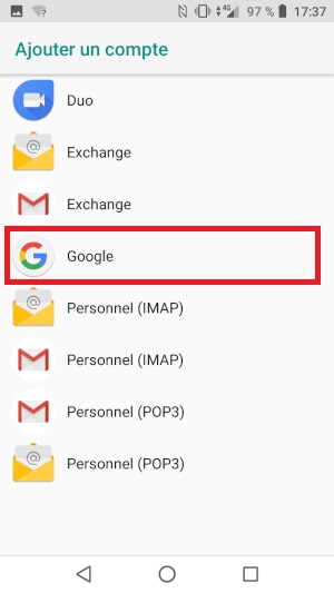 Créer ou connecter un compte Google sur son Crosscall