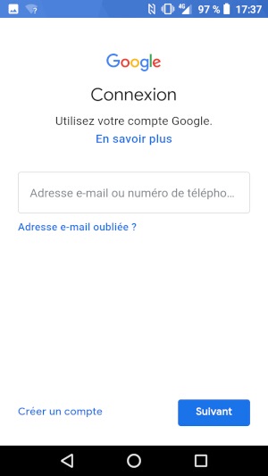 Créer ou connecter un compte Google sur son Crosscall