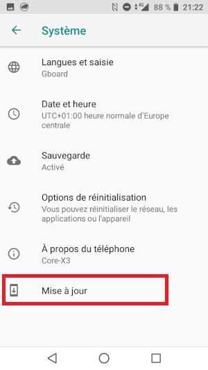 Mettre à jour la version logicielle son Crosscall